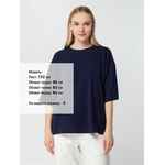 Футболка унисекс оверсайз STREET VIBES, темно-синяя, размер XS/S