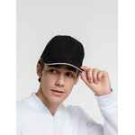 Бейсболка CLASSIC, черная с белым кантом