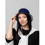 Панама SUMMER двусторонняя, синяя с серым