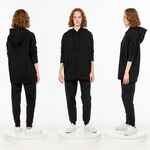 Худи унисекс H2, черное, размер XS/S