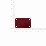 Лейбл кожаный BETA, S, красный