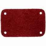 Лейбл кожаный BETA, S, красный