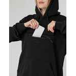 Худи унисекс с карманом на груди CHEST POCKET, черное, размер XS/S