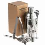 Набор для приготовления коктейлей TROUBLESHOOTER, серебристый