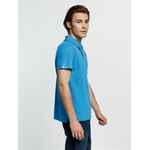 Рубашка поло мужская VIRMA PREMIUM, бирюзовая, размер S
