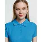 Рубашка поло женская VIRMA PREMIUM LADY, бирюзовая, размер S