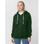 Толстовка на молнии с капюшоном SIVERGA, темно-зеленая, размер XS