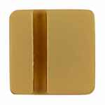 Квадратный шильдик на резинку EPOXI, матовый золотистый