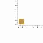 Квадратный шильдик на резинку EPOXI, матовый золотистый