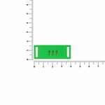 Шильдик металлический KOVA, зеленый неон