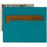 Чехол для карточек NUBUK, бирюзовый