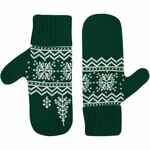 Варежки ELNIK, зеленые с молочно-белым, размер L/XL