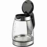 Электрический чайник LUMIMORE, стеклянный, серебристо-черный