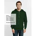 Толстовка на молнии с капюшоном SIVERGA 2.0, темно-зеленая, размер XS