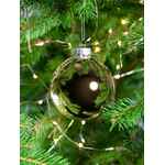 Елочный шар FINERY GLOSS, 8 см, глянцевый золотистый