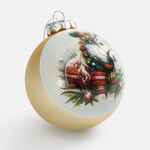 Елочный шар FINERY MATT, 8 см, матовый золотистый