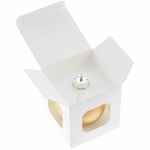 Елочный шар FINERY MATT, 8 см, матовый золотистый