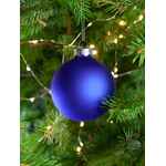 Елочный шар FINERY MATT, 8 см, матовый синий