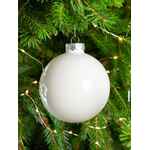 Елочный шар FINERY GLOSS, 10 см, глянцевый белый