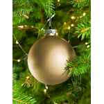Елочный шар FINERY MATT, 10 см, матовый золотистый