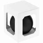 Елочный шар FINERY MATT, 10 см, матовый черный