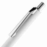 Ручка шариковая LOBBY SOFT TOUCH CHROME, белая