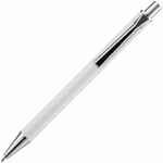 Ручка шариковая LOBBY SOFT TOUCH CHROME, белая