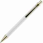 Ручка шариковая LOBBY SOFT TOUCH GOLD, белая