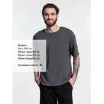 Футболка унисекс оверсайз CROSSTOWN, темно-серая, размер S