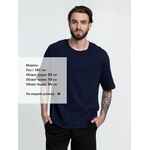 Футболка унисекс оверсайз CROSSTOWN, темно-синяя, размер S