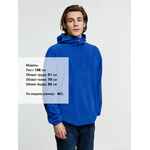 Анорак флисовый унисекс FLISKA, ярко-синий, размер XS/S