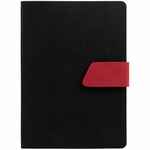 Ежедневник BOOM, недатированный, черный с красным