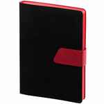 Ежедневник BOOM, недатированный, черный с красным