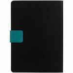 Ежедневник BOOM, недатированный, черный с бирюзовым