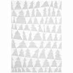 Плед «Танцующий лес», белый с серебром