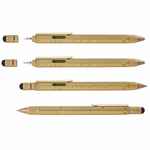 Ручка шариковая CONSTRUCTION, мультиинструмент, золотистая