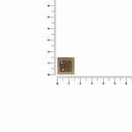 Квадратный шильдик на резинку DIRECT, матовый серебристый