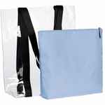 Шопер CLARITY с голубым органайзером, прозрачный