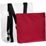 Шопер CLARITY с красным органайзером, прозрачный