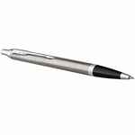Ручка шариковая PARKER IM ESSENTIAL STAINLESS STEEL CT, серебристая с черным