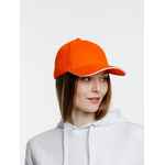 Бейсболка SPIKER, оранжевая с белым