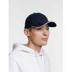 Бейсболка SPIKER, темно-синяя с белым