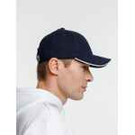 Бейсболка SPIKER, темно-синяя с белым