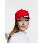 Бейсболка SPIKER, красная с белым