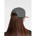 Бейсболка FORESIDE с прямым козырьком, серая с коричневым