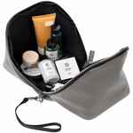 Дорожная косметичка CUBO, серая с логотипом