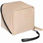 Дорожная косметичка CUBO, бежевая с логотипом