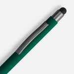 Ручка шариковая ATENTO SOFT TOUCH со стилусом, зеленая