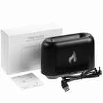 Увлажнитель-ароматизатор FIRE FLICK с имитацией пламени, черный