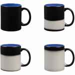 Кружка-хамелеон ON DISPLAY, матовая, черная со светло-синим